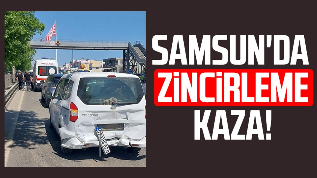 Samsun'da ardışık kaza: 2 kişi yaralı.