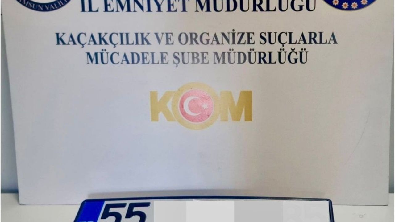 Samsun’da aracına sahte plaka takan şahıs yakalandı