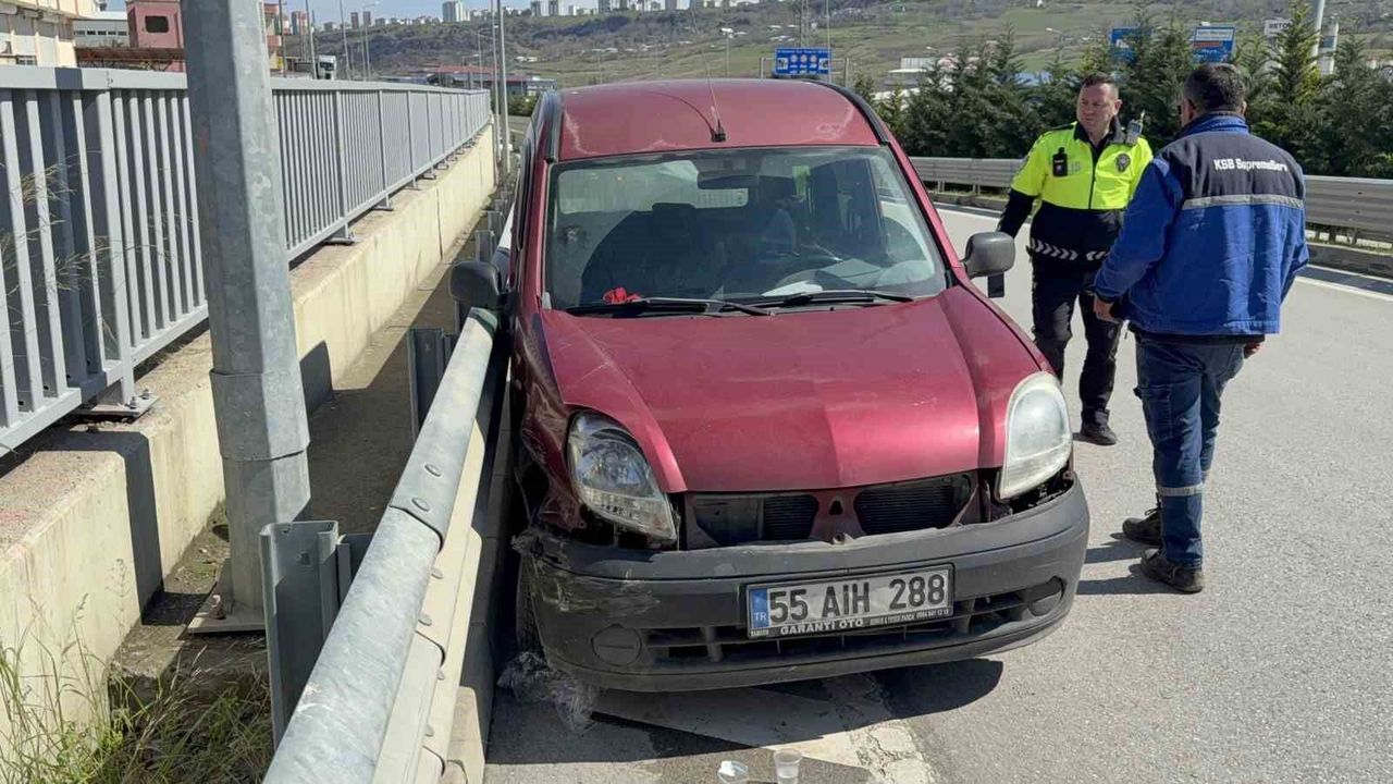 Tamire götürülen araç kaza yaptı: 1 yaralı