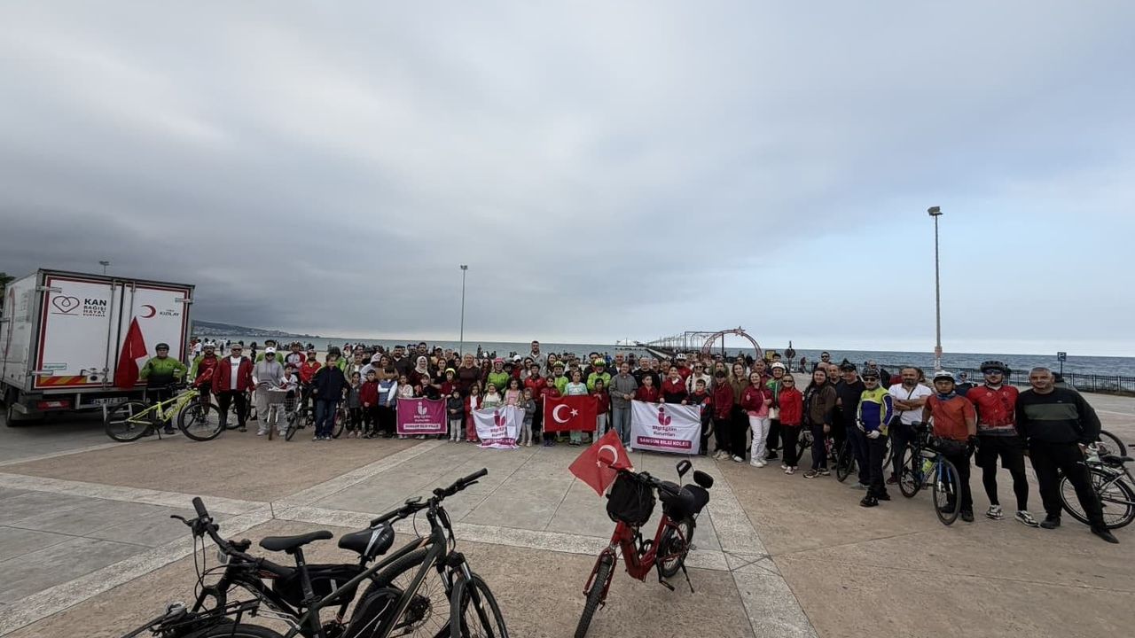 Samsun'da Cumhuriyet Bayramı kutlamaları kapsamında pedal çevrildi