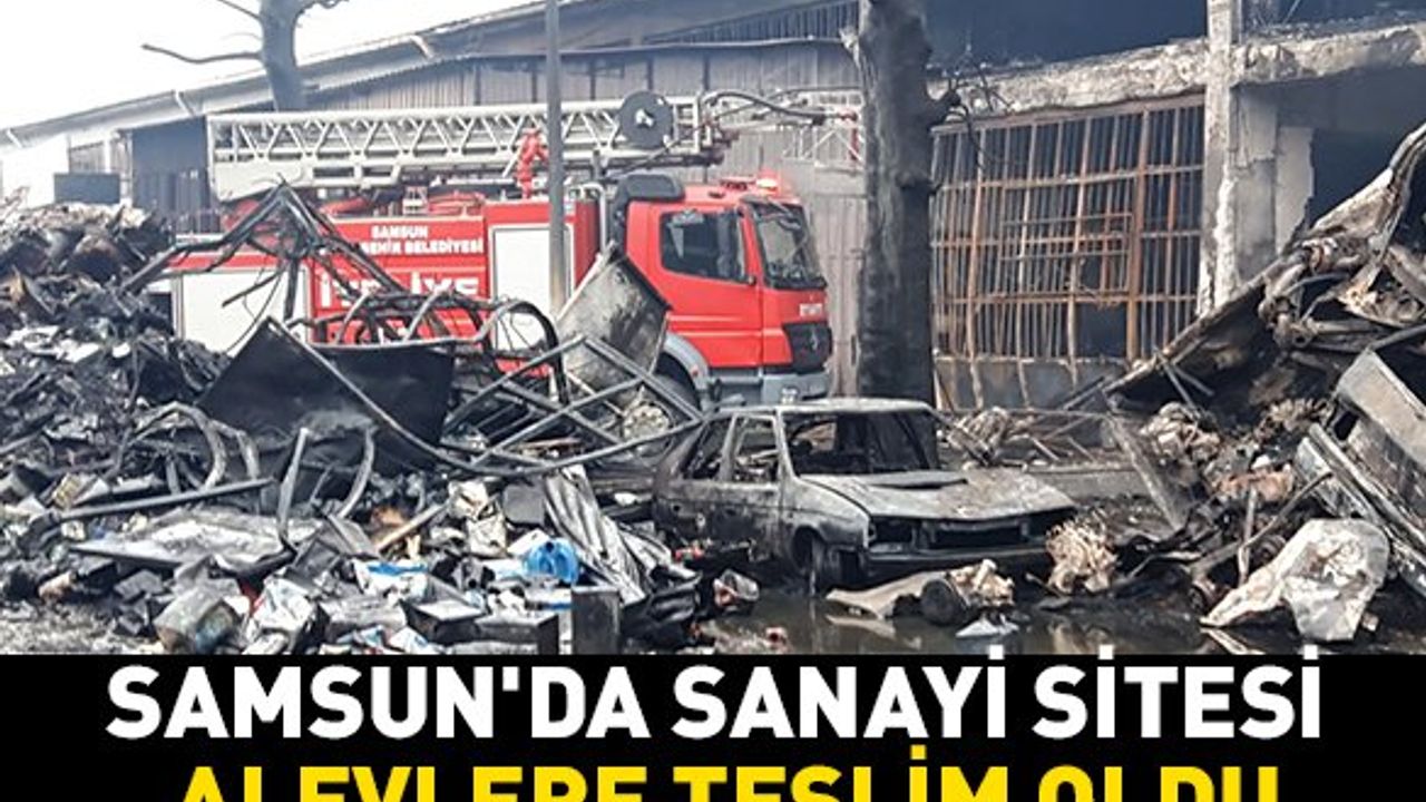 Samsun'da Sanayi Sitesi Alevlere Teslim Oldu