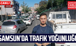 Samsun'da Barış Bulvarı'nda trafik yoğunluğu!