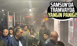Samsun'da tramvayda yangın paniği!