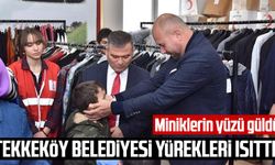 Tekkeköy Belediyesi yürekleri ısıttı! Miniklerin yüzü güldü