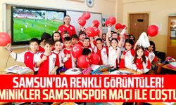 Samsun'da renkli görüntüler! Minikler Samsunspor maçı ile coştu