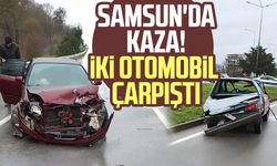 Samsun'da kaza! İki otomobil çarpıştı