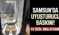 Samsun'da uyuşturucu baskını! Ev değil imalathane
