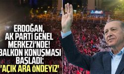 Erdoğan, AK Parti Genel Merkezi'nde! Balkon konuşması başladı: 'Açık ara öndeyiz'