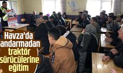 Havza'da jandarmadan traktör sürücülerine eğitim