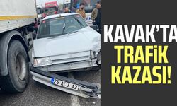 Kavak’ta trafik kazası!