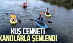 Samsun Kuş Cenneti kanolarla şenlendi