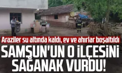 Samsun'un o ilçesini sağanak vurdu! Araziler su altında kaldı, ev ve ahırlar boşaltıldı