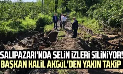 Salıpazarı'nda selin izleri siliniyor! Başkan Halil Akgül'den yakın takip