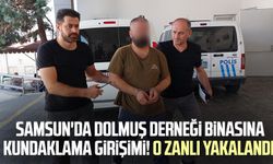 Samsun'da dolmuş derneği binasına kundaklama girişimi! O zanlı yakalandı