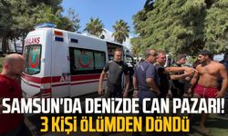 Samsun'da denizde can pazarı! 3 kişi ölümden döndü