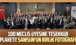 100 meclis üyesine teşekkür plaketi! Samsun'un birlik fotoğrafı