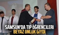 Samsun'da tıp öğrencileri beyaz önlük giydi