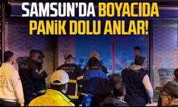 Samsun 100. Yıl Bulvarı'nda boyacıda panik dolu anlar!