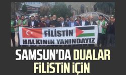 Samsun'da dualar Filistin için