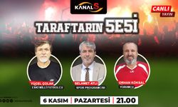 Taraftarın Sesi Kanal S ekranlarında sizlerle 6 Kasım Pazartesi