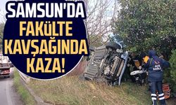 Samsun'da fakülte kavşağında kaza!
