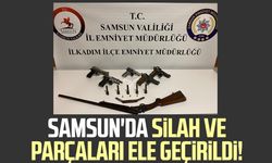 Samsun'da silah ve parçaları ele geçirildi!