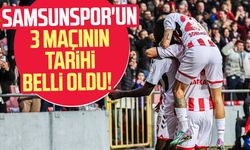 Samsunspor'un 3 maçının tarihi belli oldu!