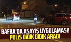 Bafra'da asayiş uygulaması! Polis didik didik aradı