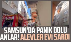 Samsun Çarşamba'da panik dolu anlar! Alevler evi sardı