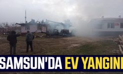 Samsun'da ev yangını