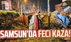 Samsun Çarşamba'da feci kaza!