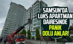 Samsun Baruthane Mahallesi'nde apartman dairesinde yangın!