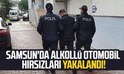 Samsun'da alkollü otomobil hırsızları yakalandı!