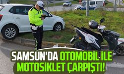 Samsun Kıran Mahallesi'nde otomobil ile motosiklet çarpıştı!