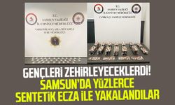 Gençleri zehirleyeceklerdi! Samsun'da yüzlerce sentetik ecza ile yakalandılar