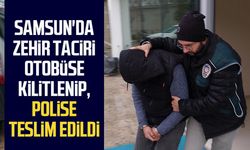 Samsun'da zehir taciri otobüse kilitlenip, polise teslim edildi