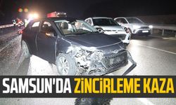 Samsun'da 3 araçlı zincirleme kaza