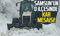 Samsun Atakum'da kar mesaisi