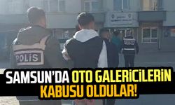 Samsun'da oto galericilerin kabusu oldular! KYGS görüntüleri ile yakalandılar