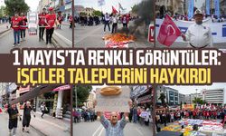 Samsun'da 1 Mayıs'ta renkli görüntüler: İşçiler taleplerini haykırdı