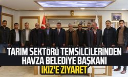 Tarım sektörü temsilcilerinden Havza Belediye Başkanı Murat İkiz'e ziyaret