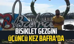 Bisiklet gezgini üçüncü kez Bafra'da