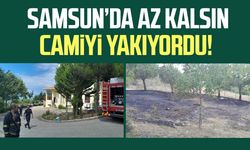 Samsun Atakum'da yangın: Az kalsın camiyi yakıyordu!