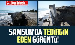 Samsun'da tedirgin eden görüntü! Yavaş yavaş yok oluyor