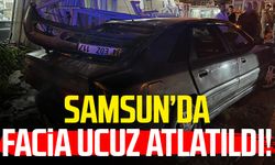 Samsun Çarşamba'da kazada facia ucuz atlatıldı