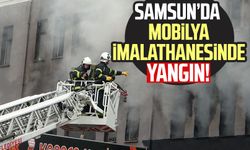 Samsun Tekkeköy'de mobilya imalathanesinde yangın!