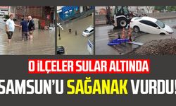 Samsun'un o ilçelerini sağanak vurdu! Sel kabusu