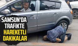 Samsun'da trafikte hareketli dakikalar