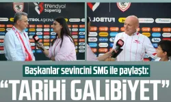 Başkanlar sevincini SMG ile paylaştı: "Samsunspor'dan tarihi galibiyet"