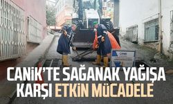 Canik’te sağanak yağışa karşı etkin mücadele